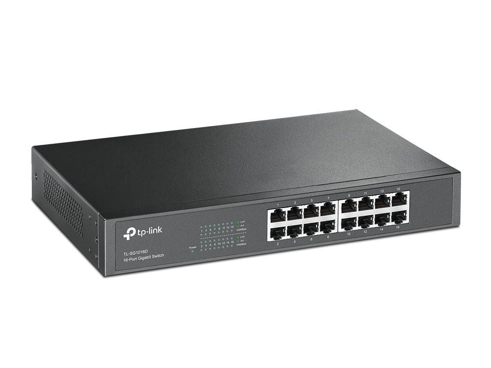 TP-Link TL-SG1016D switch di rete Non gestito L2 Gigabit Ethernet (10/100/1000) Nero [TL-SG1016D]