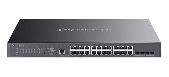 TP-Link Omada SG3428XMPP switch di rete Gestito L2+ Gigabit Ethernet (10/100/1000) Supporto Power over Ethernet (PoE) 1U Nero [SG3428XMPP]