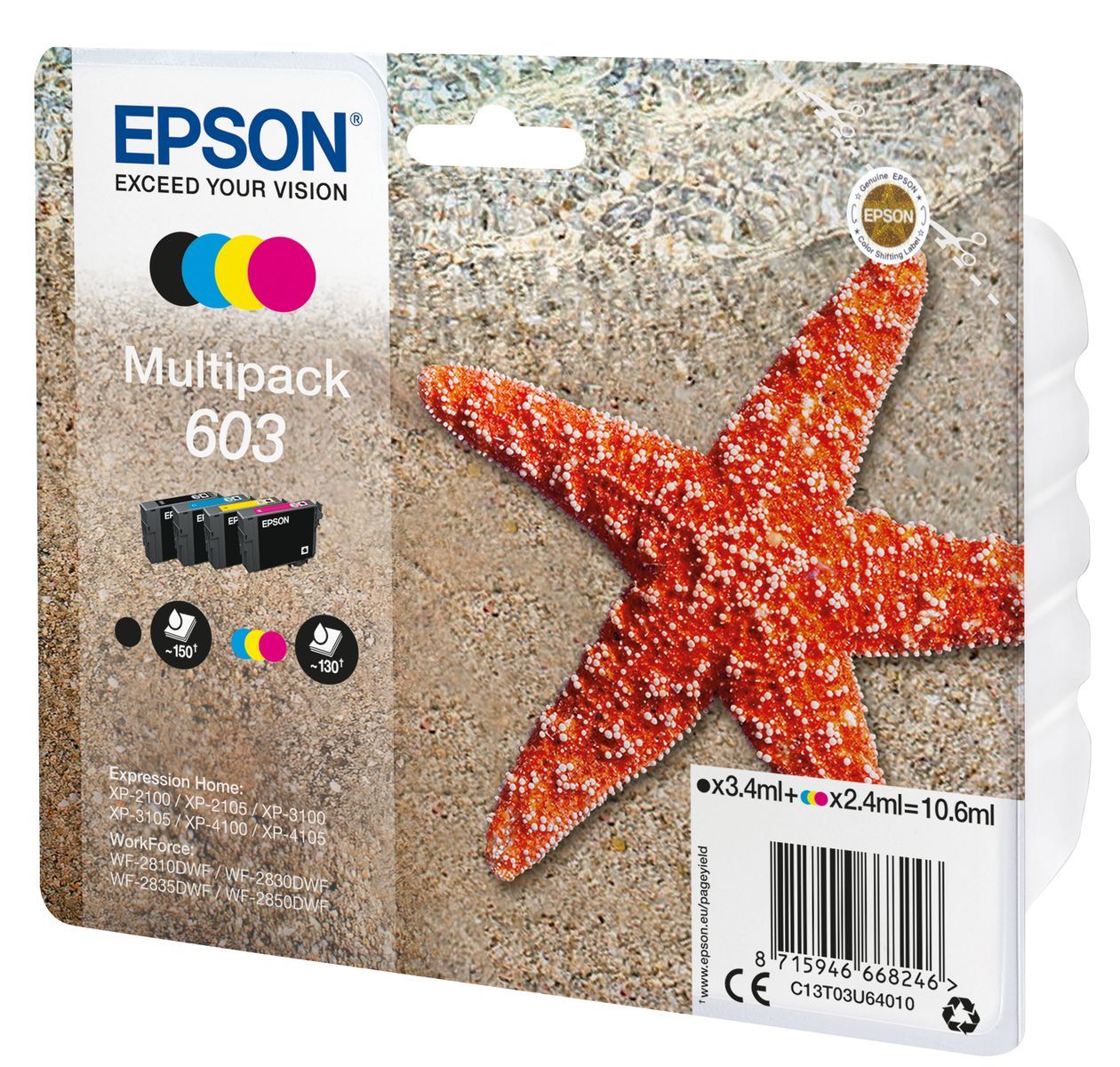 Epson Multipack 4-colours 603 Ink [C13T03U64010]