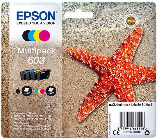 Epson Multipack 4-colours 603 Ink [C13T03U64010]