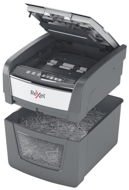 Rexel Distruggidocumenti automatico Optimum AutoFeed 45X con taglio a frammenti [2020045XEU]