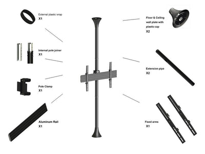 ITB MB3620 Supporto per display espositivi 165,1 cm (65") Nero [MB3620]