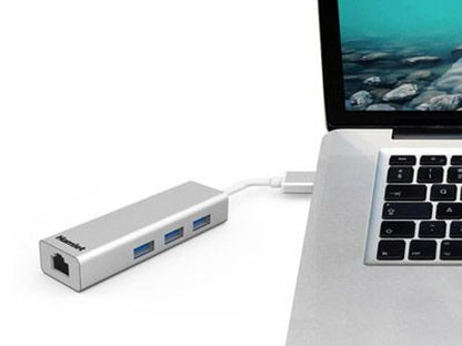 Hamlet XHUB330LAN replicatore di porte e docking station per notebook USB 3.2 Gen 1 (3.1 Gen 1) Type-A Argento [XHUB330LAN]