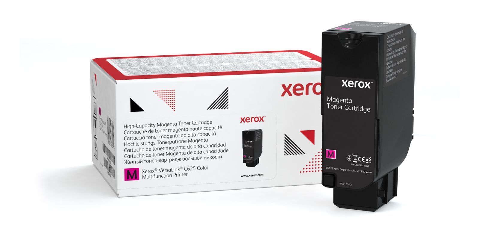 Xerox Cartuccia toner Magenta a Alta capacità da 16000 Pagine per Stampante multifunzione a colori  VersaLink C625 (006R04638) [006R04638]