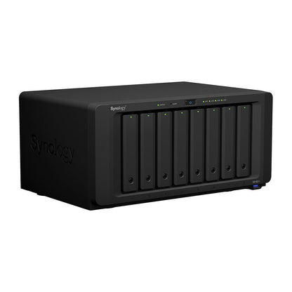 Synology DiskStation DS1821+ server NAS e di archiviazione Tower Ryzen Embedded V1500B 4 GB DDR4 0 TB DiskStation Manager Nero [DS1821+]