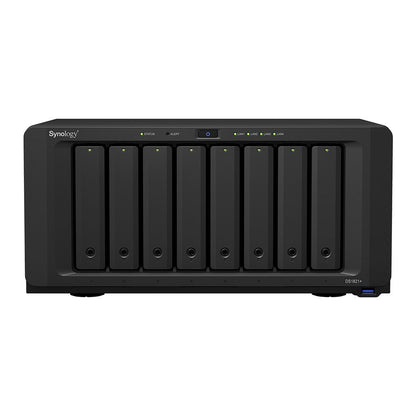 Synology DiskStation DS1821+ server NAS e di archiviazione Tower Ryzen Embedded V1500B 4 GB DDR4 0 TB DiskStation Manager Nero [DS1821+]