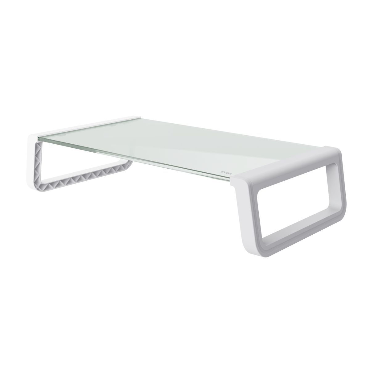 Trust 25351 Supporti a parete per TV Scrivania Trasparente, Bianco [25351]