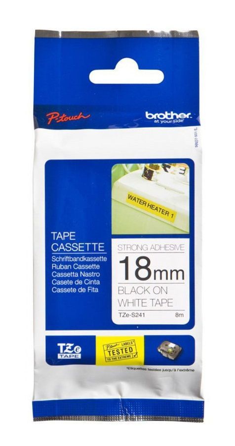 Brother TZE-S241 nastro per etichettatrice Nero su bianco TZ [TZES241]
