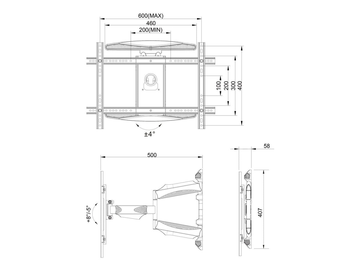 ITB MB6317 TV mount 165,1 cm (65") Nero [MB6317]