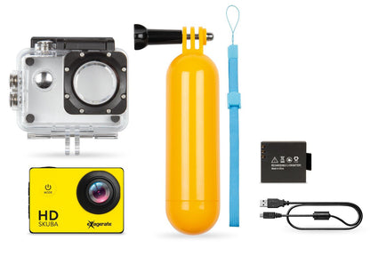 Hamlet Exagerate Skuba Action Cam action camera HD con schermo LCD da 2 pollici con custodia impermeabile de manico galleggiante [XCAM720HD]