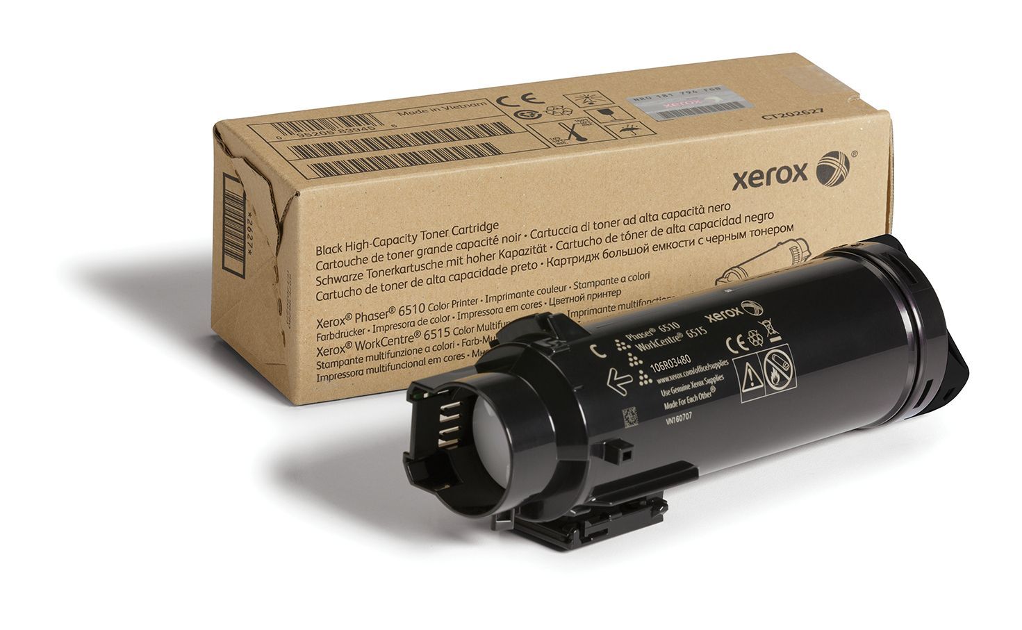 Xerox Cartuccia toner Nero a Alta capacità da 5500 Pagine per Phaser 6510, WorkCentre 6515 (106R03480) [106R03480]