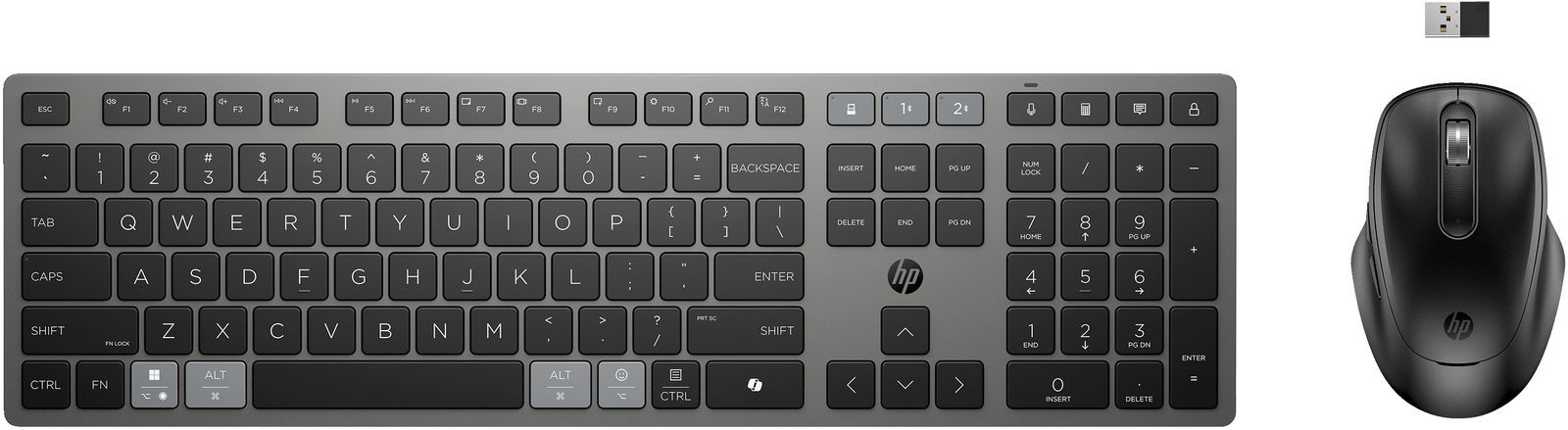 HP 725 MULTI-DEVICE RECHARGEABLE WIRELESS KB+MOUSE [9T5B0UT#ABZ]