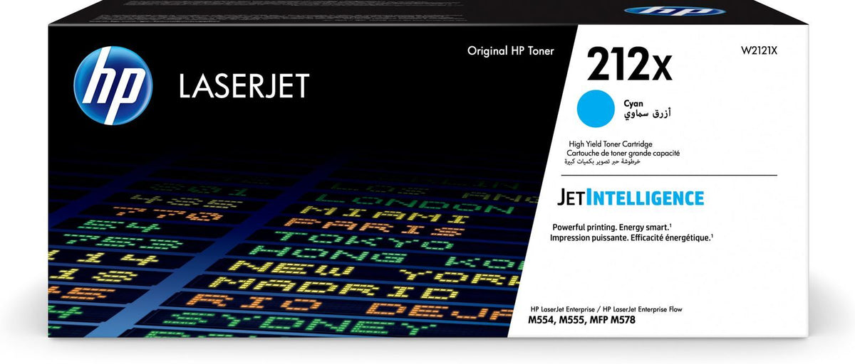 HP Cartuccia toner ciano originale LaserJet 212X ad alta capacità [W2121X]