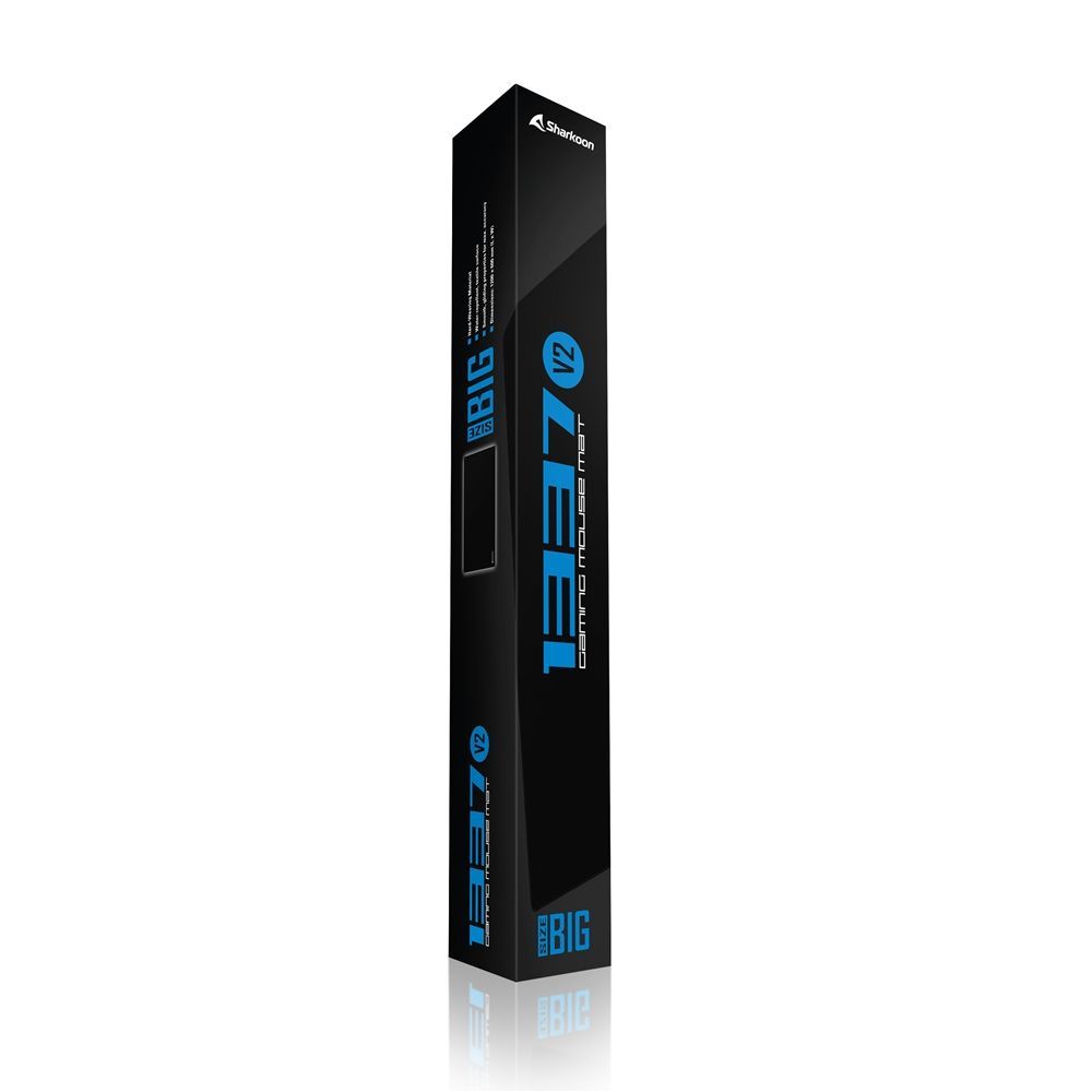 Sharkoon 1337 V2 Big Tappetino per mouse per gioco da computer Nero [1337V2BIG]