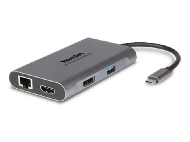 Hamlet HDKC-PD400D replicatore di porte e docking station per laptop Cablato USB 3.2 Gen 1 (3.1 Gen 1) Type-C Grigio [HDKC-PD400D]