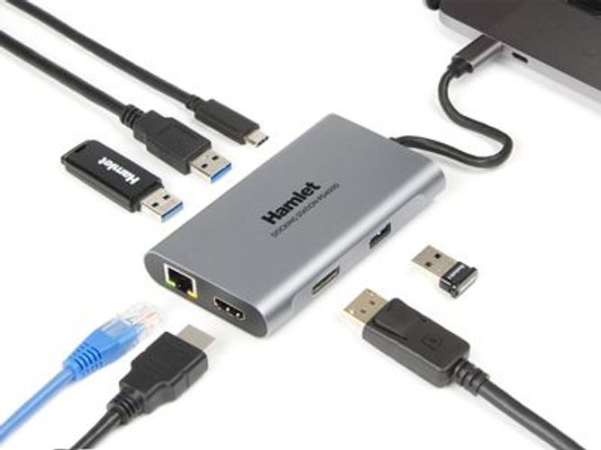 Hamlet HDKC-PD400D replicatore di porte e docking station per laptop Cablato USB 3.2 Gen 1 (3.1 Gen 1) Type-C Grigio [HDKC-PD400D]