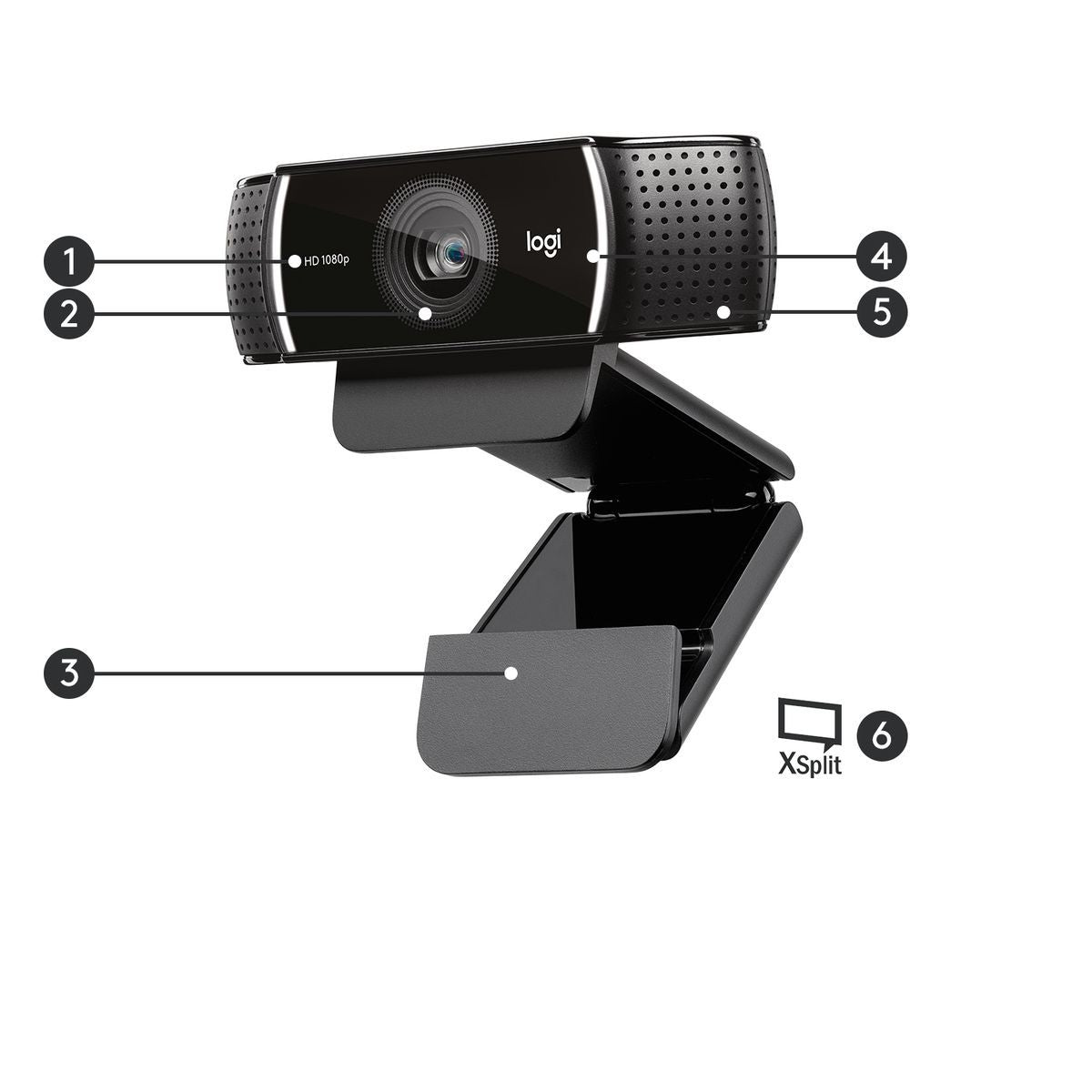 Logitech 960-001088 webcam 1920 x 1080 Pixel USB Nero [960-001088]