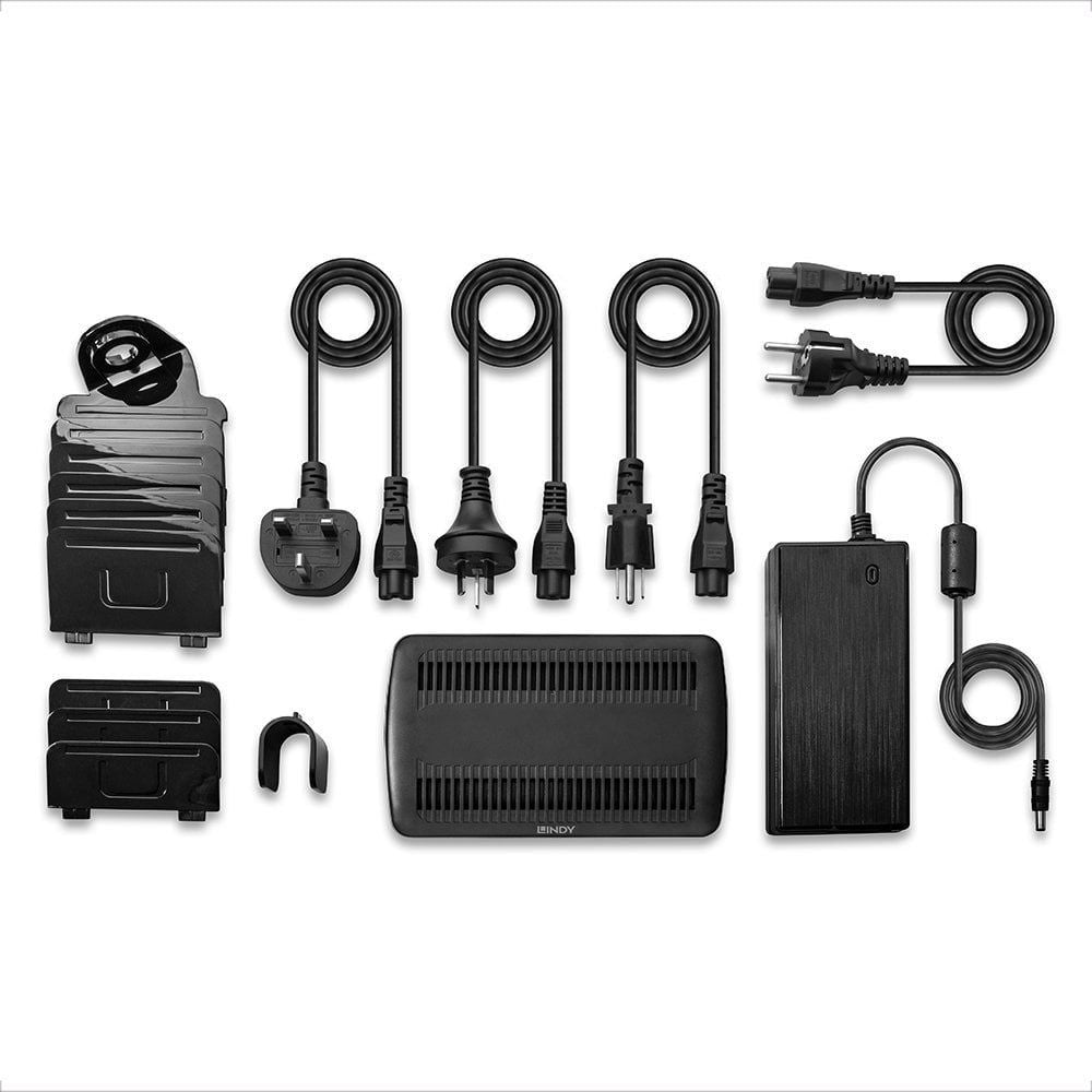 Lindy 73436 organizzatore per stazioni di carica Libera installazione Alluminio, Plastica Nero, Grigio [LINDY73436]