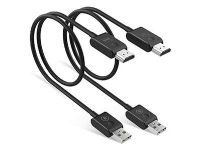 Hamlet HVCHDM-WFHD cavo e adattatore video 0,6 m HDMI tipo A (Standard) USB tipo A Nero [HVCHDM-WFHD]