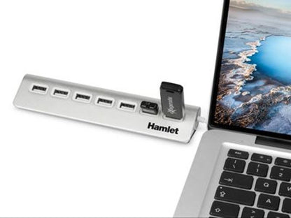 Hamlet 7 port usb 2.0 hub a 7 porte 480Mbps [XHUB7020AL]