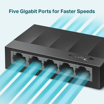 TP-Link LS1005G switch di rete Non gestito Gigabit Ethernet (10/100/1000) Nero [LS1005G]