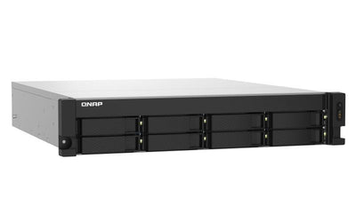QNAP TS-832PXU NAS Armadio (2U) Collegamento ethernet LAN Alluminio, Nero AL324 [TS-832PXU-4G]
