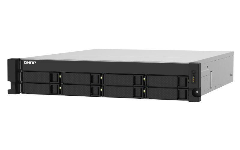 QNAP TS-832PXU NAS Armadio (2U) Collegamento ethernet LAN Alluminio, Nero AL324 [TS-832PXU-4G]
