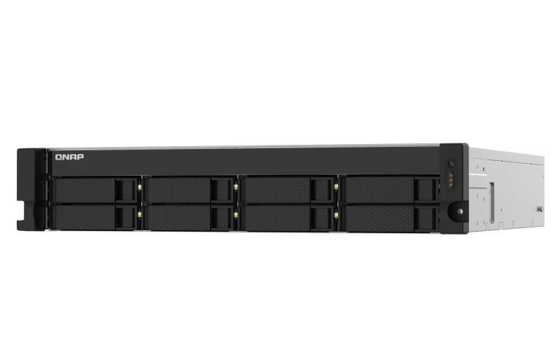 QNAP TS-832PXU NAS Armadio (2U) Collegamento ethernet LAN Alluminio, Nero AL324 [TS-832PXU-4G]
