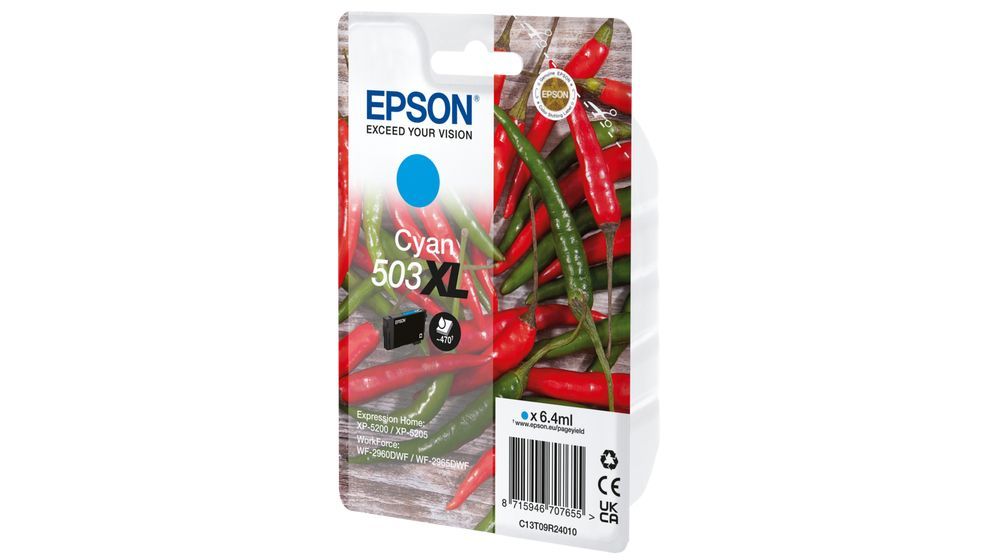 Epson 503XL cartuccia d'inchiostro 1 pz Originale Resa elevata (XL) Ciano [C13T09R24010]