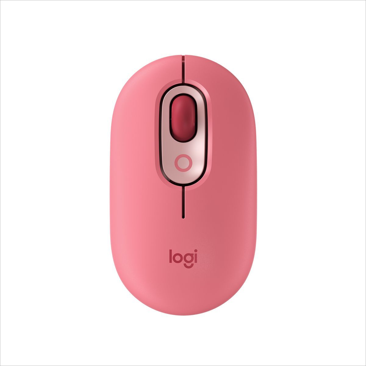 Logitech POP Mouse Wireless con Emoji personalizzabili, Tecnologia SilentTouch, Precisione e Velocità, Design Compatto, Bluetooth, USB, Multidispositivo, Compatibile OS - Heartbreaker [910-006548]