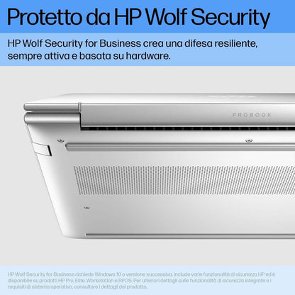 HP ProBook 460 G11 Intel Core Ultra 7 155U Computer portatile 40,6 cm (16") WUXGA 16 GB DDR5-SDRAM 512 GB SSD Wi-Fi 6E (802.11ax) Windows 11 Pro Argento [9Y7B6ET#ABZ] - ITPartners