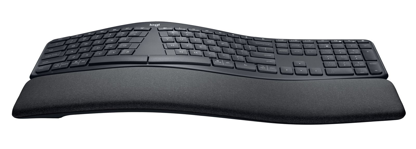 Logitech ERGO K860 for Business - Tastiera split ergonomica - Design ergonomico, tecnologia Logi Bolt sicura, Bluetooth, certificazione globale, Windows/Mac/Chrome/Linux - Graphite [920-010349]