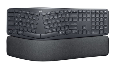 Logitech ERGO K860 for Business - Tastiera split ergonomica - Design ergonomico, tecnologia Logi Bolt sicura, Bluetooth, certificazione globale, Windows/Mac/Chrome/Linux - Graphite [920-010349]