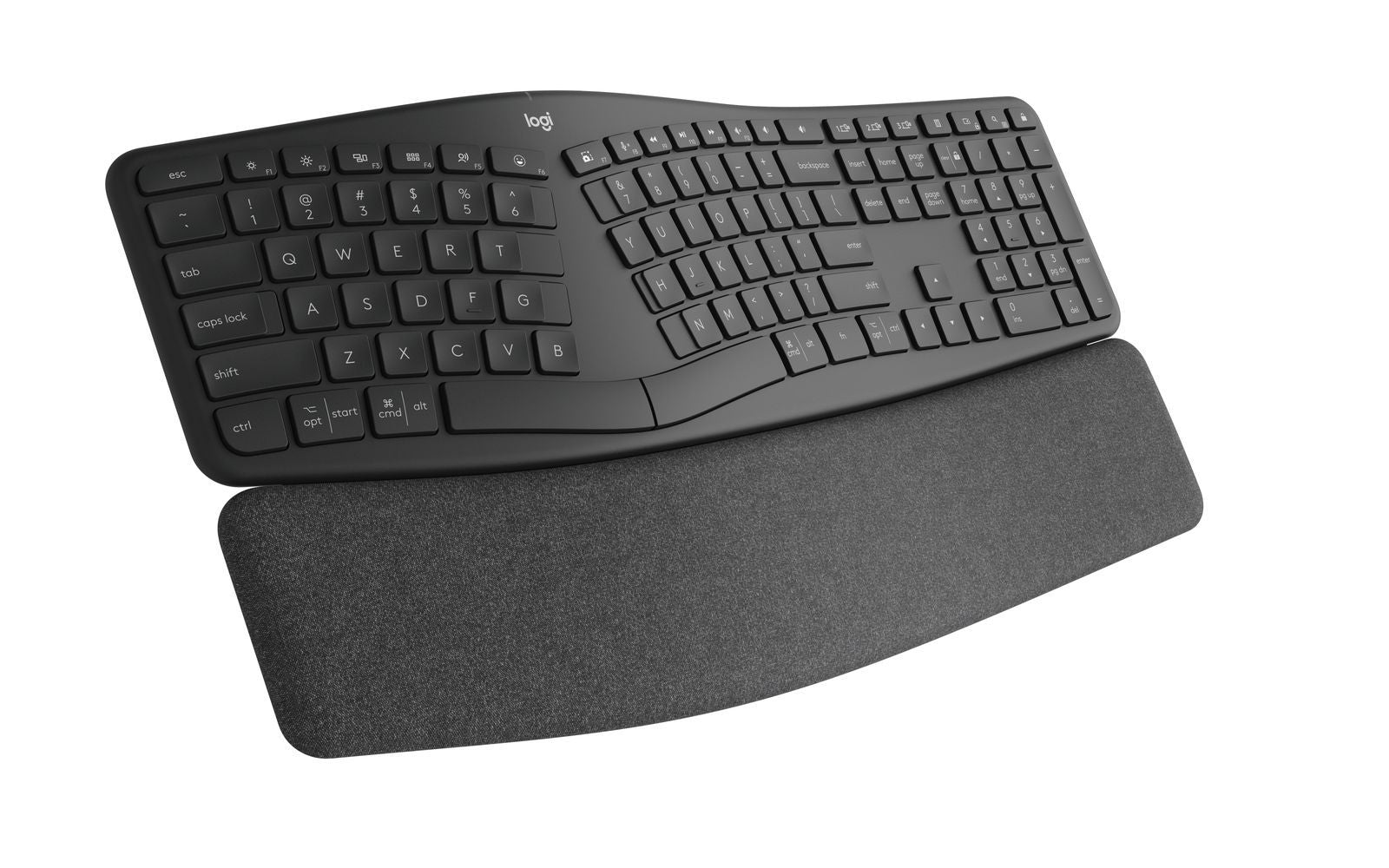 Logitech ERGO K860 for Business - Tastiera split ergonomica - Design ergonomico, tecnologia Logi Bolt sicura, Bluetooth, certificazione globale, Windows/Mac/Chrome/Linux - Graphite [920-010349]