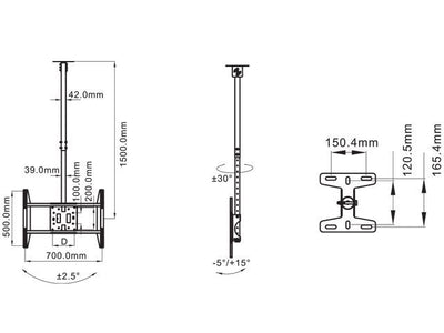 ITB MB5484 TV mount 190,5 cm (75") Nero [MB5484]