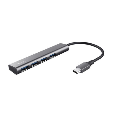 Trust Halyx Hub da USB-C a USB-A 3.2 Gen1 4 porte - Grigio [24948]