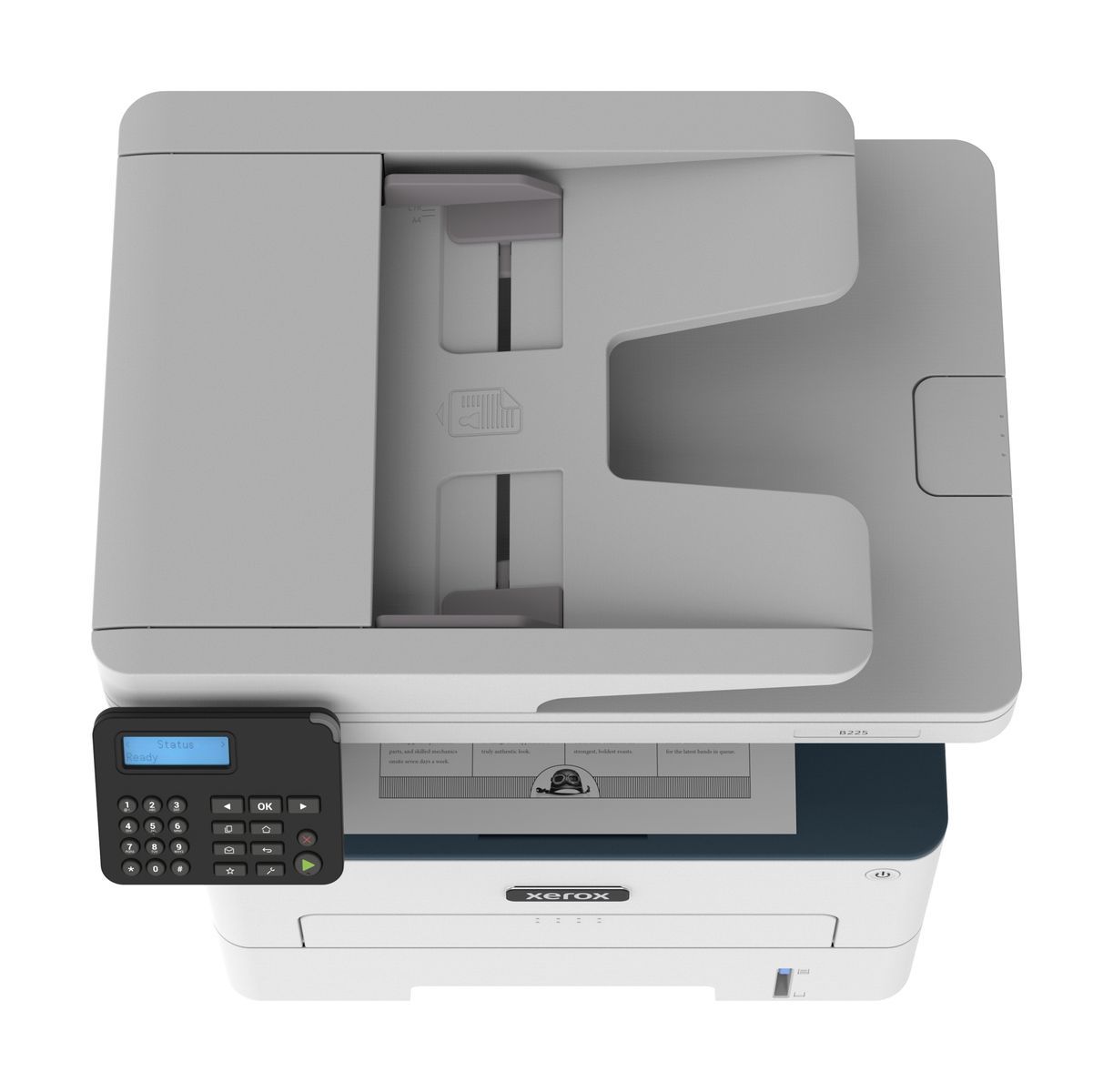 Xerox B225 A4 34 ppm Copia/Stampa/Scansione wireless con stampa fronte/retro PS3 PCL5e/6 ADF 2 vassoi Totale 251 fogli [B225V_DNI]