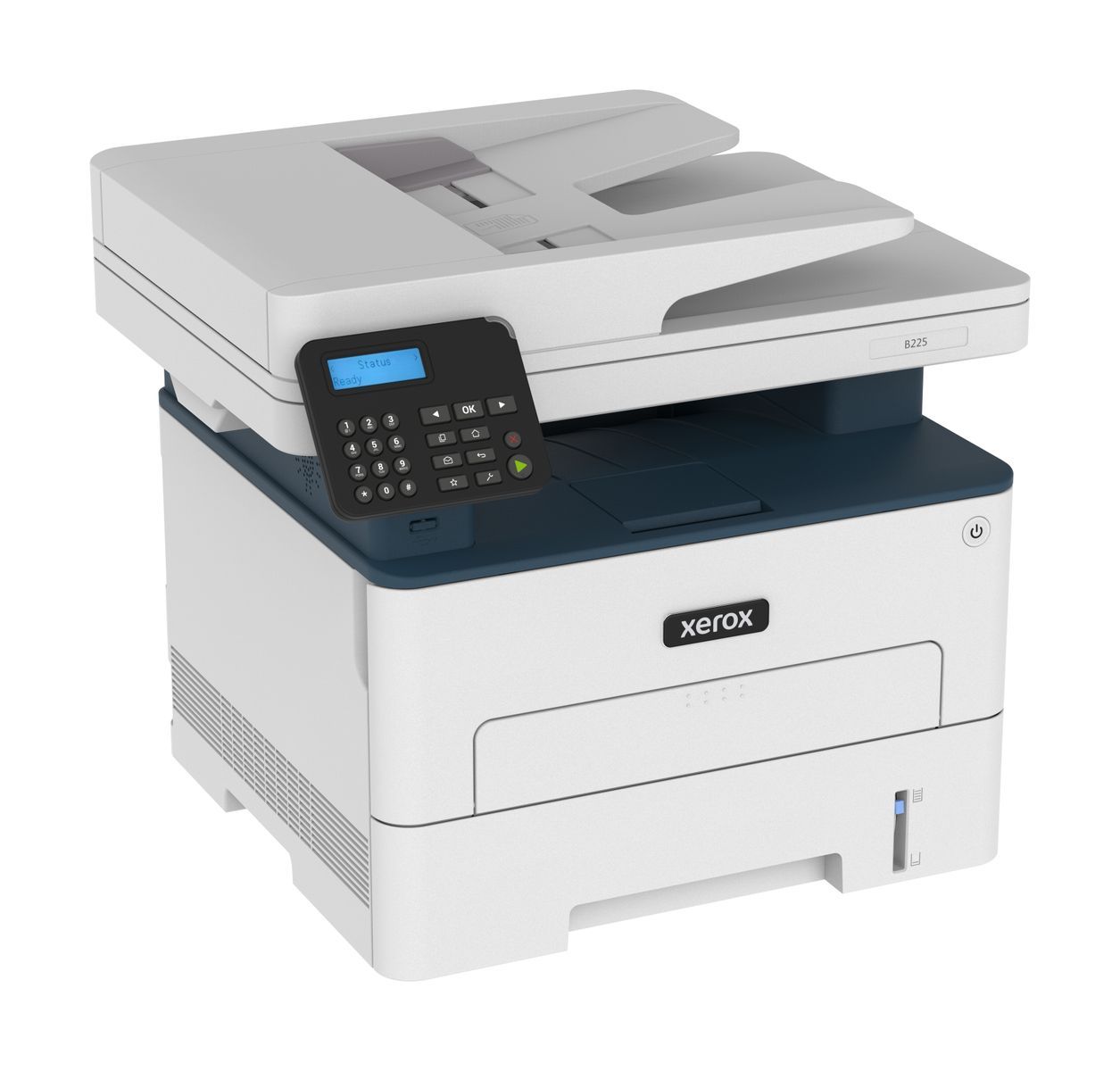 Xerox B225 A4 34 ppm Copia/Stampa/Scansione wireless con stampa fronte/retro PS3 PCL5e/6 ADF 2 vassoi Totale 251 fogli [B225V_DNI]