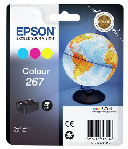 Epson Globe Singlepack Colour 267 ink cartridge [C13T26704010]