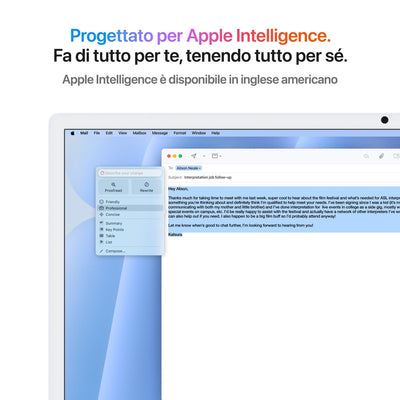 Apple iMac 24"Retina Display 4,5K, Chip M4 con CPU 10core, GPU 10core, 16GB, 512GB SSD, Blu [MWV33T/A]