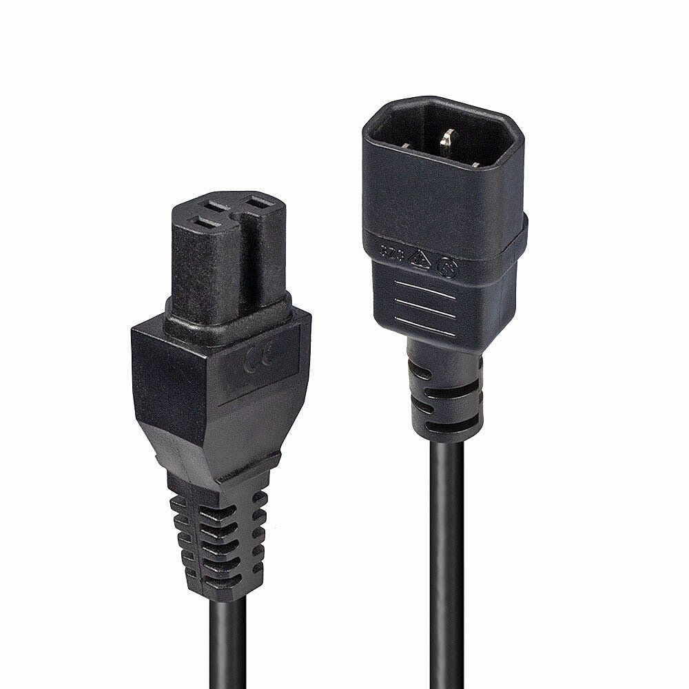 Lindy 30314 cavo di alimentazione Nero 2 m Accoppiatore C14 Accoppiatore C15 [LINDY30314]