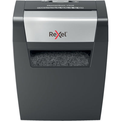 Rexel Distruggidocumenti Momentum X308 - taglio a frammenti - livello di sicurezza P3 [2104570EU]