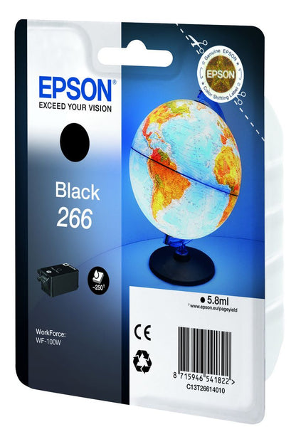 Epson Globe Singlepack Black 266 ink cartridge [C13T26614010]