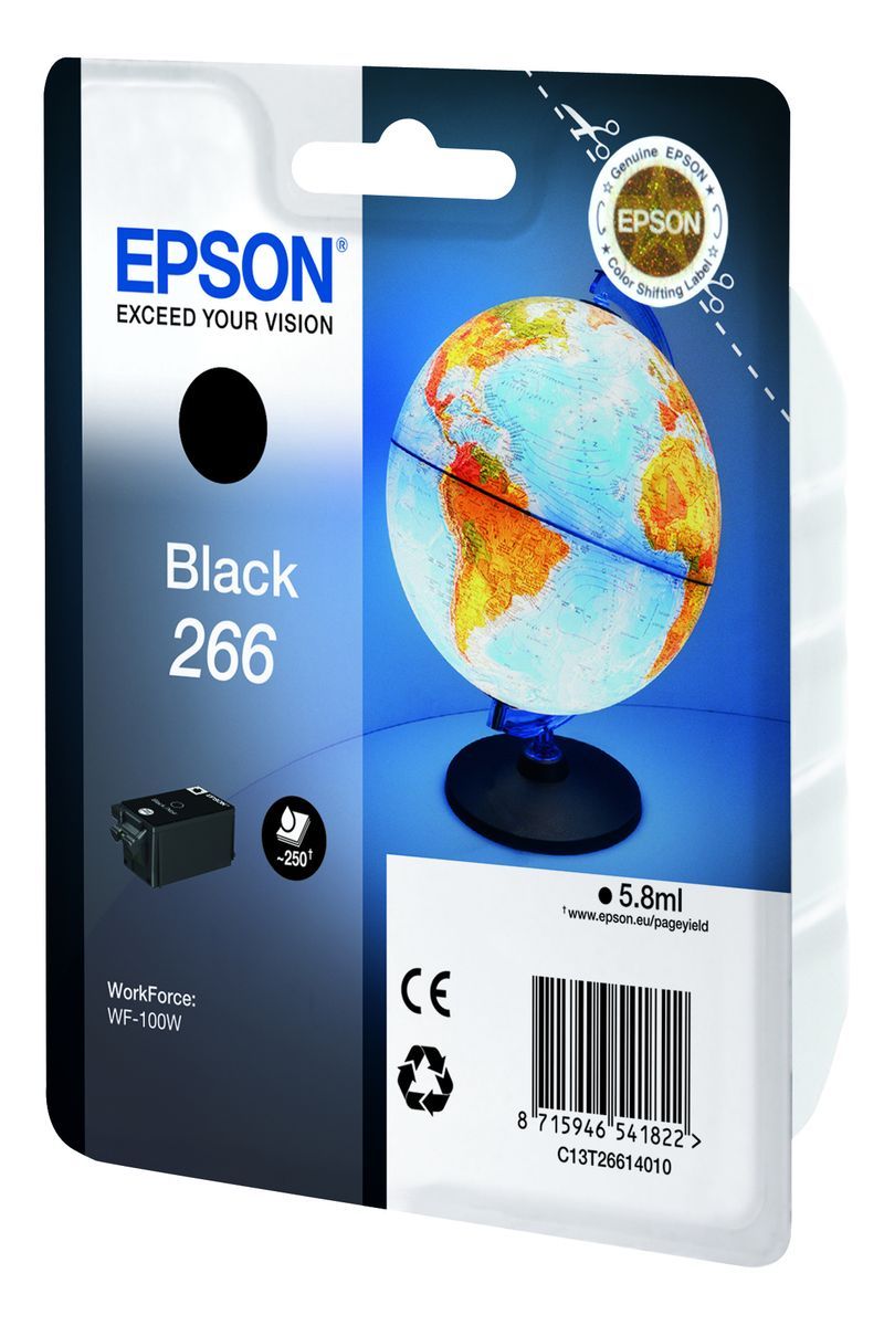 Epson Globe Singlepack Black 266 ink cartridge [C13T26614010]