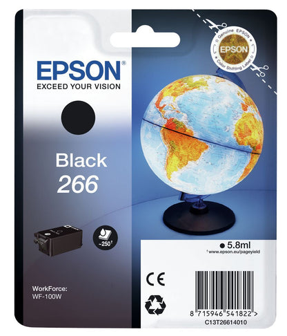 Epson Globe Singlepack Black 266 ink cartridge [C13T26614010]