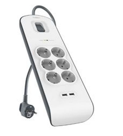 Belkin BSV604vf2M Bianco 6 presa(e) AC 2 m [BSV604VF2M]