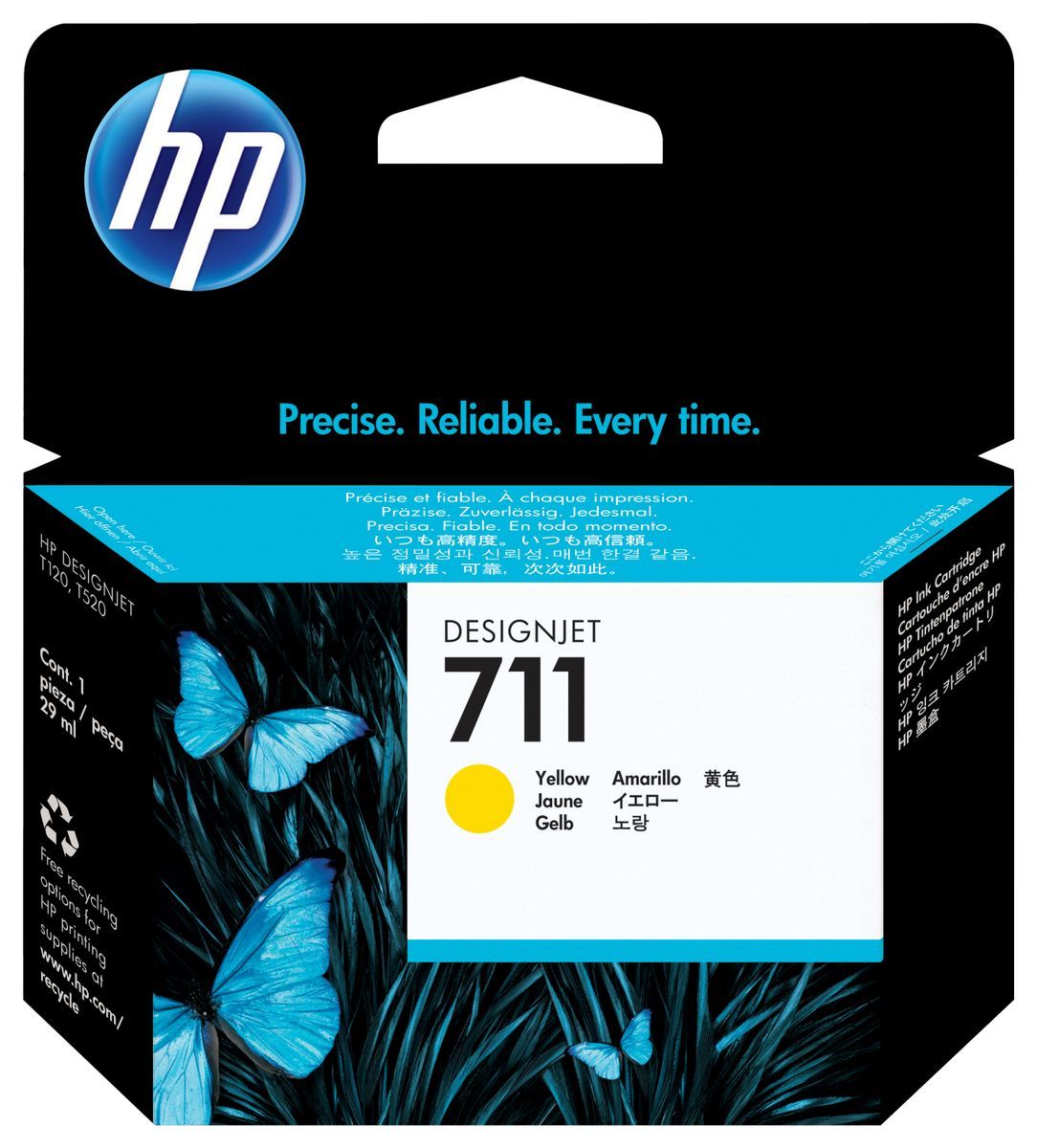 HP Cartuccia inchiostro giallo DesignJet 711, 29 ml [CZ132A]