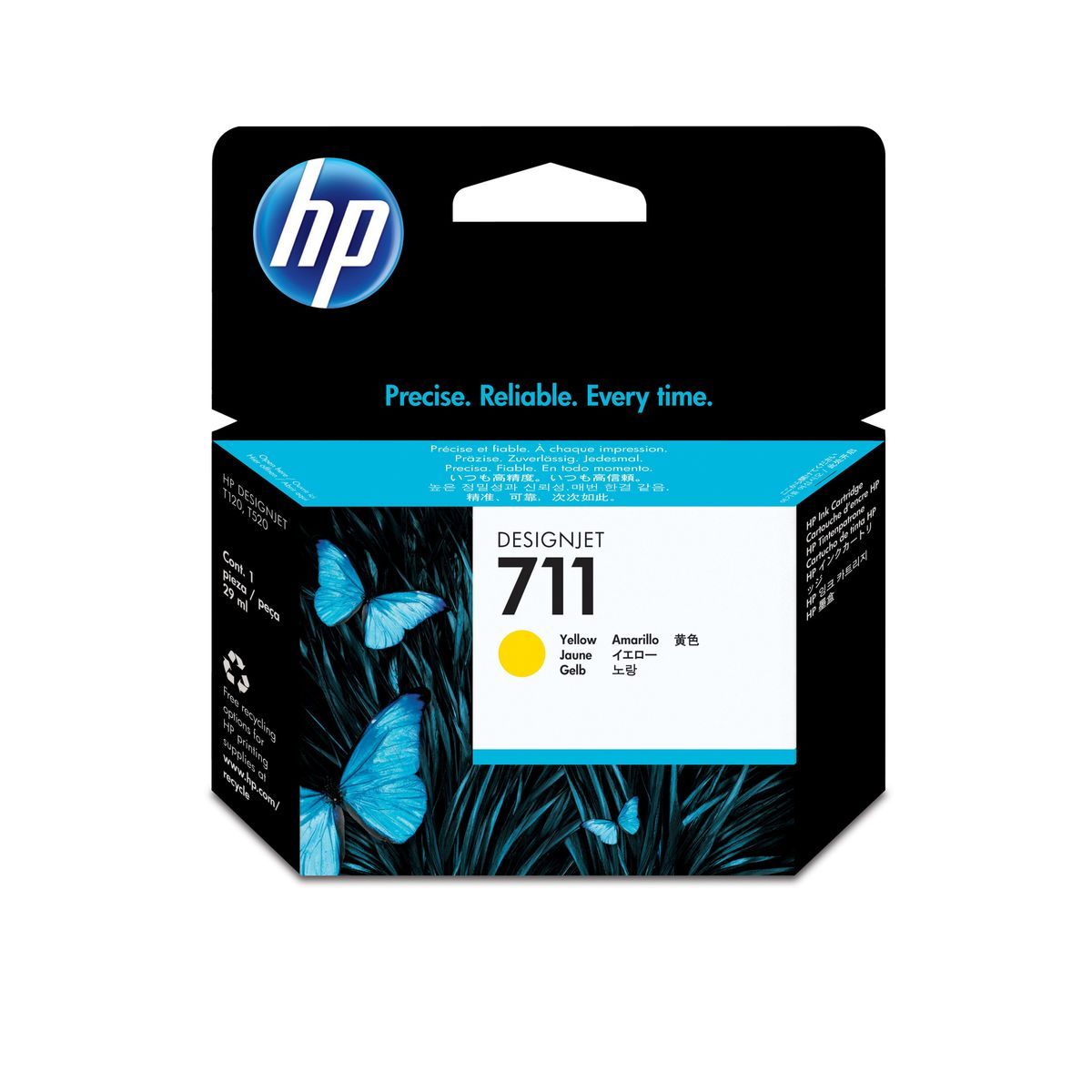 HP Cartuccia inchiostro giallo DesignJet 711, 29 ml [CZ132A]