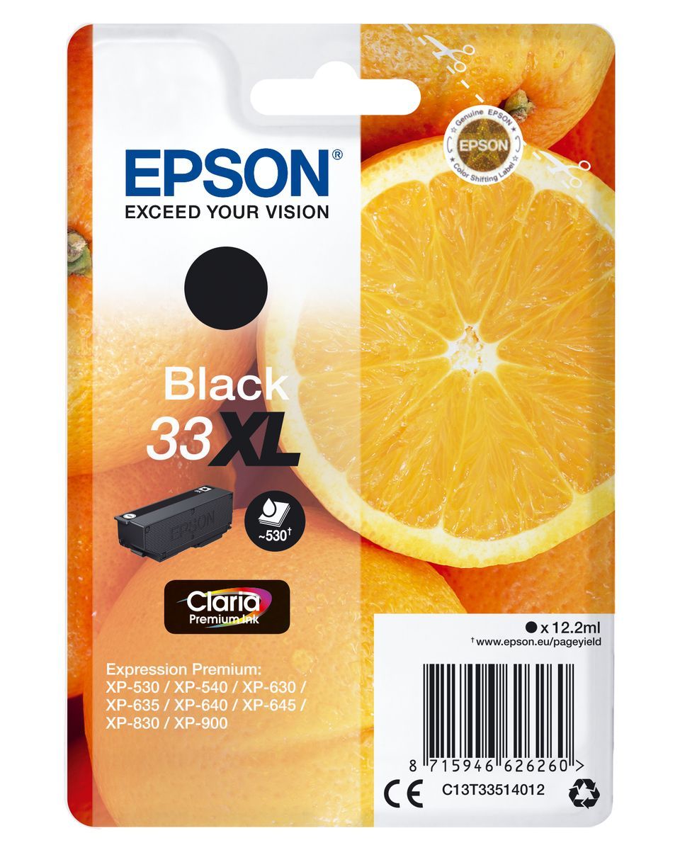 Epson Oranges Inchiostro nero singolo Claria Premium Arance 33XL [C13T33514012]
