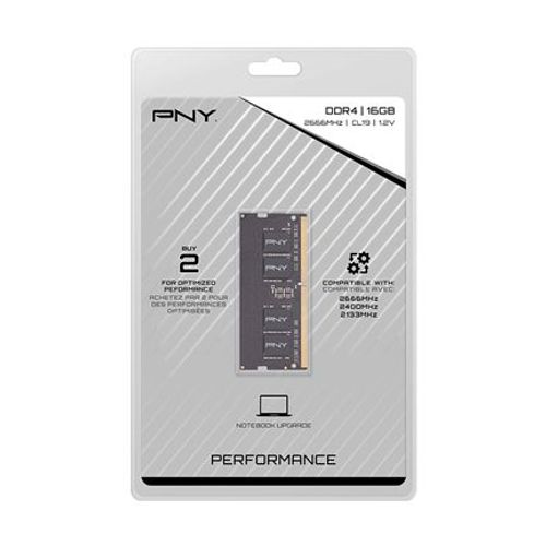 PNY MN16GSD42666 memoria 16 GB 1 x 16 GB DDR4 2666 MHz [MN16GSD42666-SB]